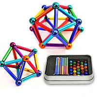 Неокуб магнитные шарики "Neo Mix Color" (36 цветных палочек, 27 цветных шариков) магнитный конструктор (TS)