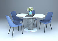 Стол обеденный Intarsio Sheridan 110(145)x60 см Белая Аляска / Индастриал (SHERIDAN_B/I), раскладной стол