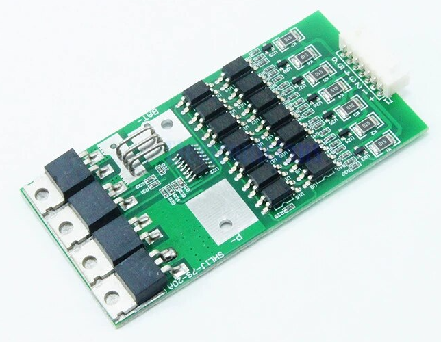 BMS контролер 7S 20A для Li-Ion акумуляторів з балансиром, 7х47х91 мм