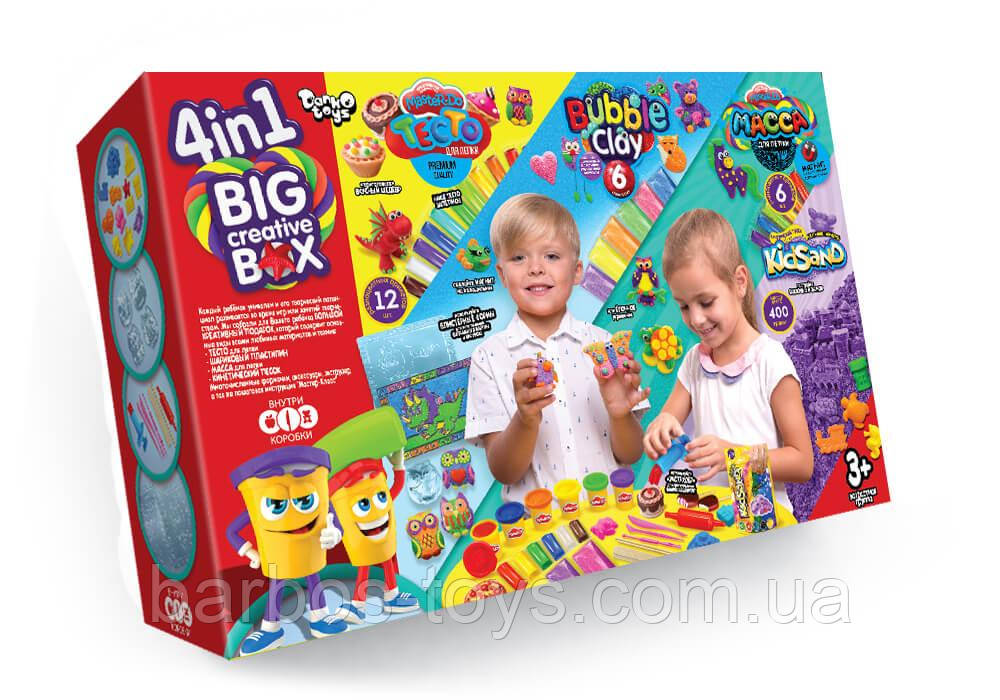 Набір для творчості Danko Toys BIG CREATIVE BOX 4в1: Тісто, пісок, пластилін (BCRB-01-01U)