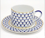 Чашка з блюдцем "Соло. Кобальтова сітка ", артикул: 48121