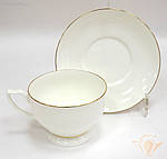 Чашка з блюдцем "Перлина. Золота стрічка"