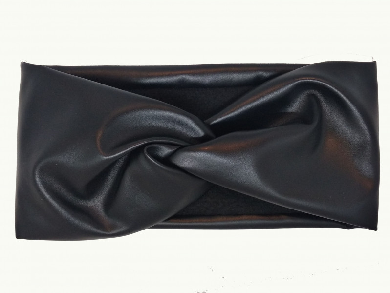 Пов'язка на голову утеплена чорна, фото 1