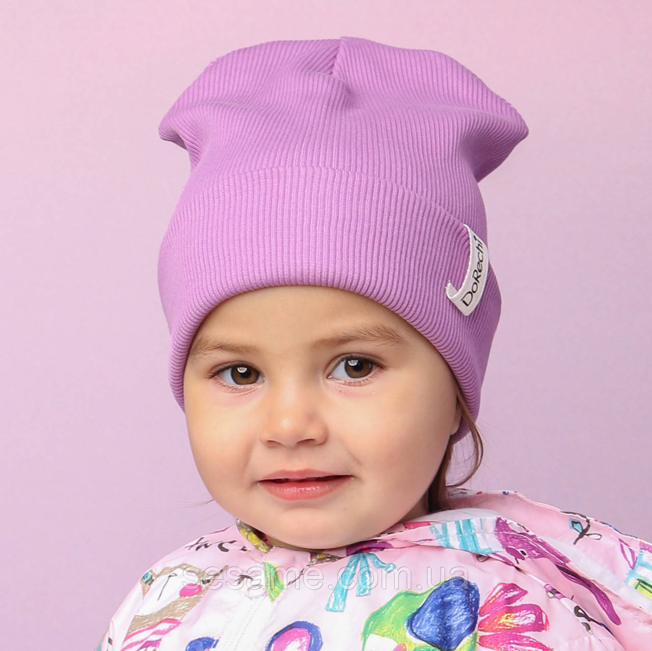 Дитяча Шапка Демісезонна Бузкова 48-52