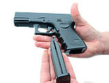 Іграшковий пістолет Глок Galaxy G15+ з кобурою металевий, фото 3