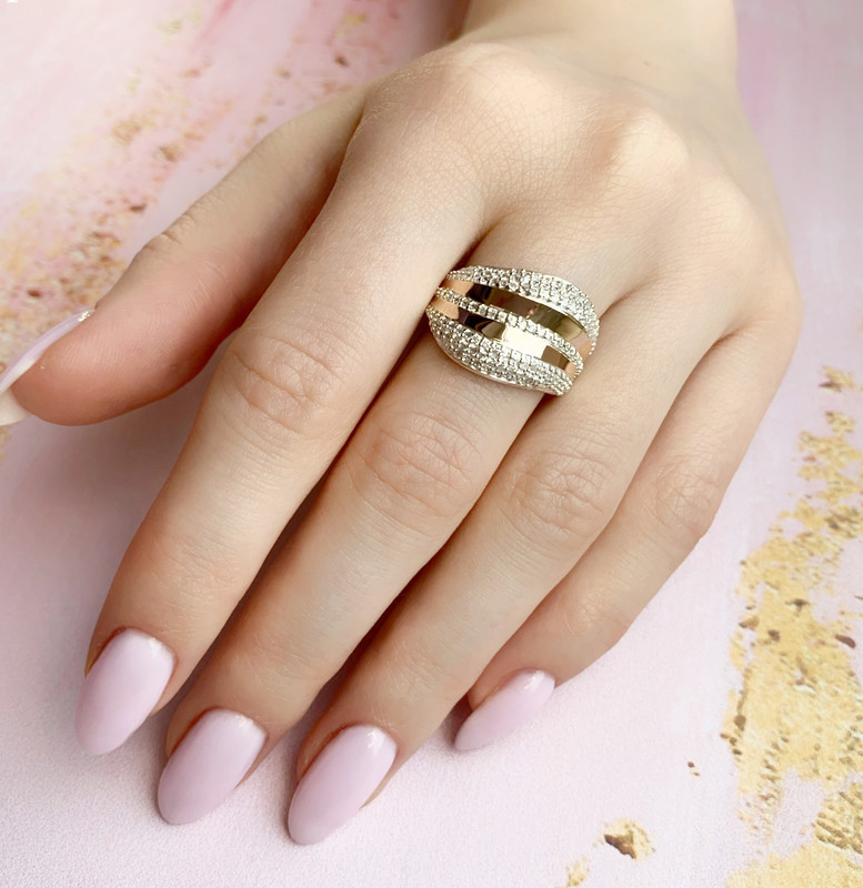 Массивное серебряное кольцо с золотом Калис - фото 3 - id-p1598557389