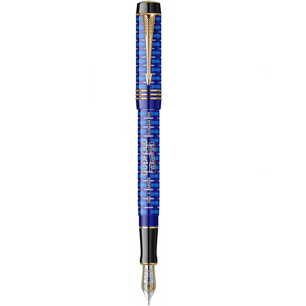 Ручка Parker чорнильна DUOFOLD 100 LE Blue FP18-С F (Lim. Ed 100) (98501)