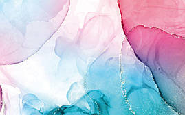 Фото-фон вініловий 120х75см "Фарбовий градієнт рожевий, блакитний. Акварель", фон для предметної зйомки ПВХ