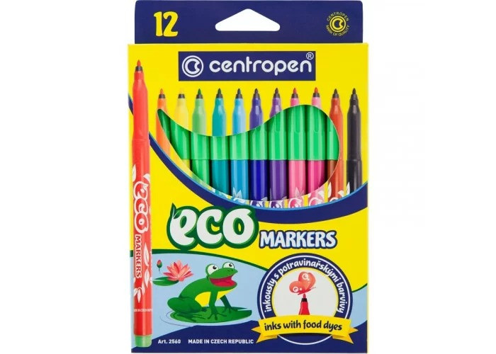 Фломастери Centropen Eko,12 кольорів