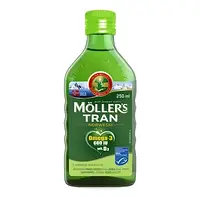 Моллерс (Mollers Tran) omega 3 250мл. - зі смаком яблука, великий термін придатності