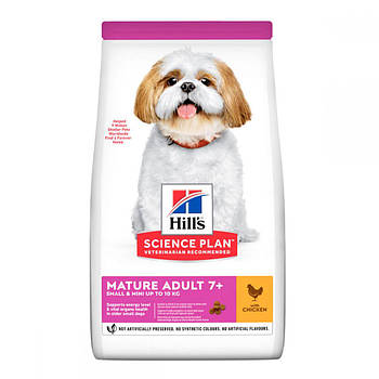 Hills Science Plan Small Mini Mature Adult 7+ Chicken корм сухий для літніх маленьких собак Хіллс 3 кг. курка