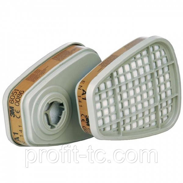 Фільтр 3MTM 6051 А1 для захисту від газів і парів 2 шт., фото 1