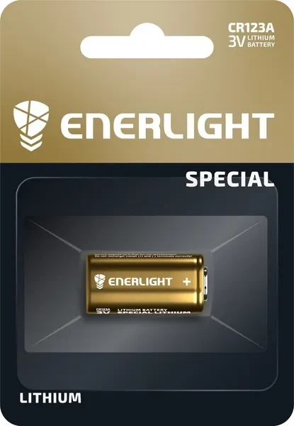 Батарейка літієва ENERLIGHT Lithium Cell CR123A, 3V, 1 pc blister card