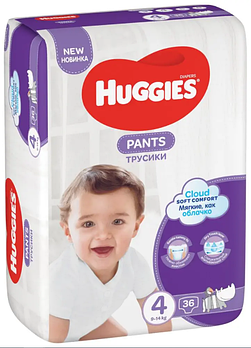 Підгузки-трусики дитячі Huggies Pants 4 (9-14 кг) 36 шт