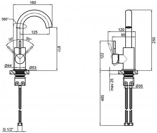 Змішувач для кухні Kroner ESG011, фото 2