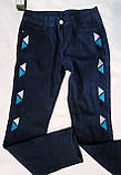 Джинси сині з принтом лпмпас жіночі 46 48, фото 2