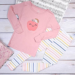 Бавовняна дитяча піжама для дівчаток картерс   2 роки оригінал піжама трикотажна 88-112см
