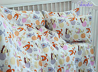 Комплект дитячої постільної білизни для найменших у ліжечко маленькі Зайчики