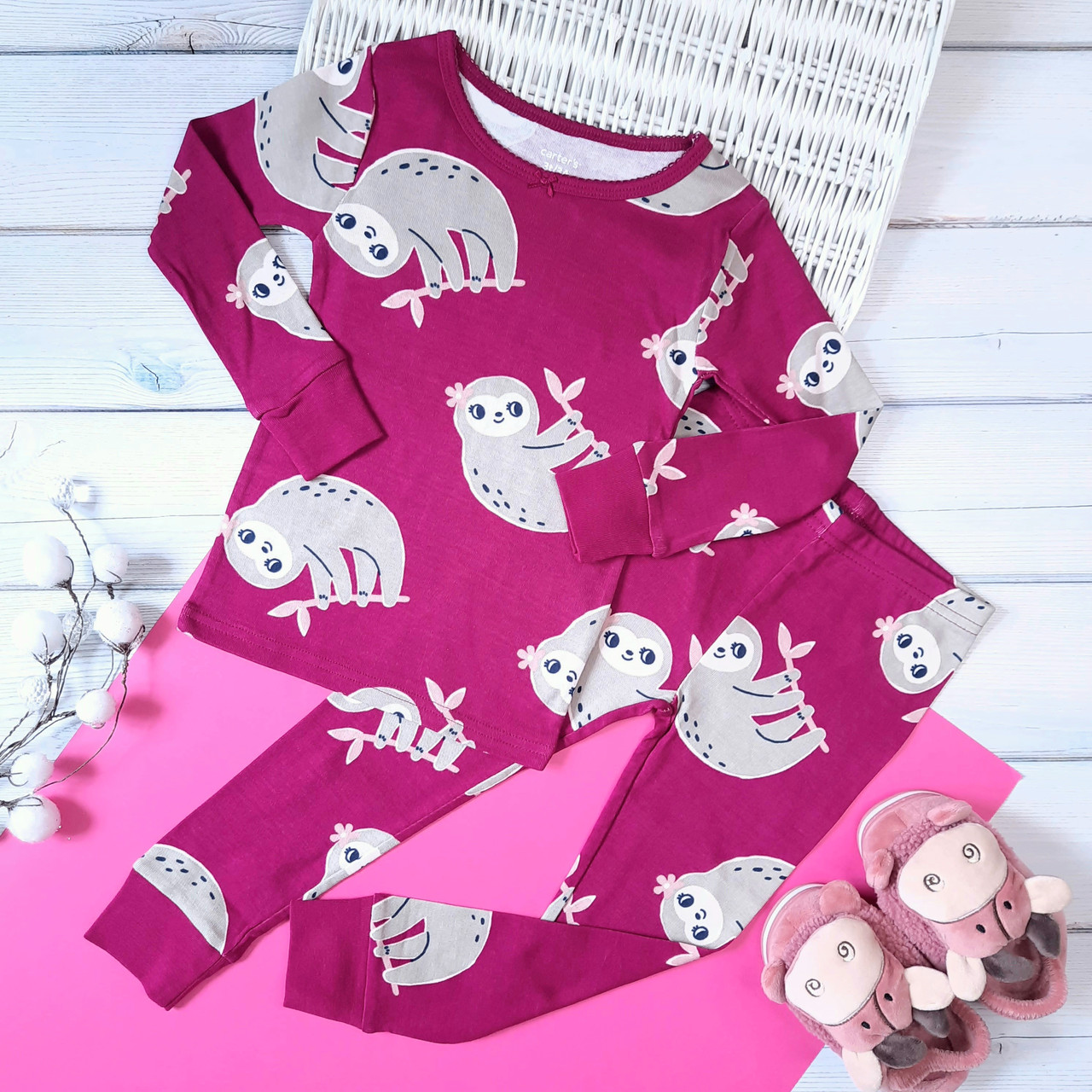 Піжама для дівчаток дитяча бавовняна розмір 3  роки оригінал піжама 93-98см, фото 1