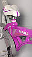 Дитячий велосипед MARS-16 Дюймів зі складним Кермом та часами білий фіолетовий, фото 3