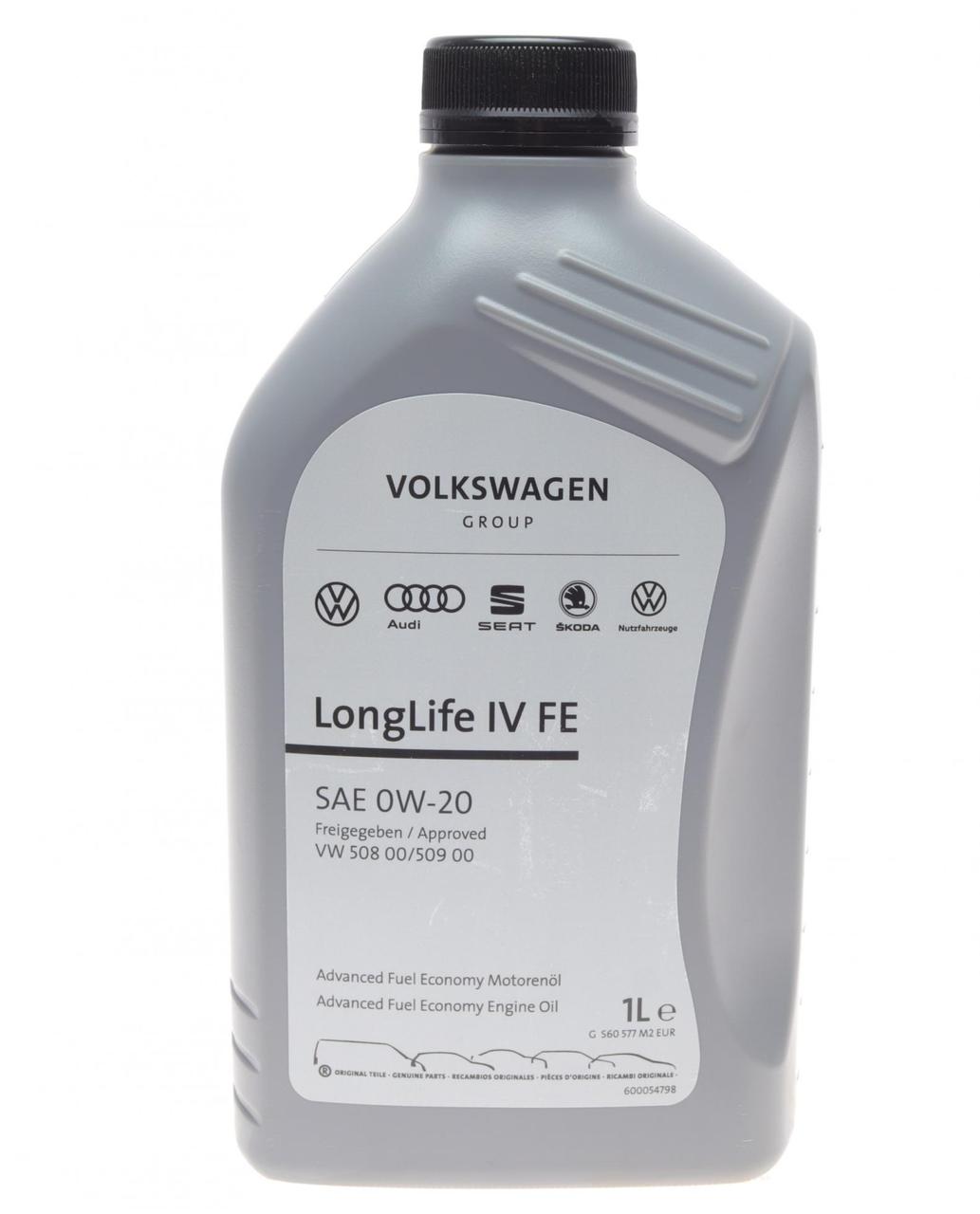 Моторна олива VAG 0w20 LongLife IV FE  1л (508 00 / 509 00)