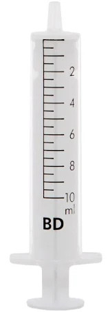 Шприц ін'єкційний 2-х компонентний 10 мл з голкою 21G × 1½" (0,8×38 мм), Луєр, без групової упаковки