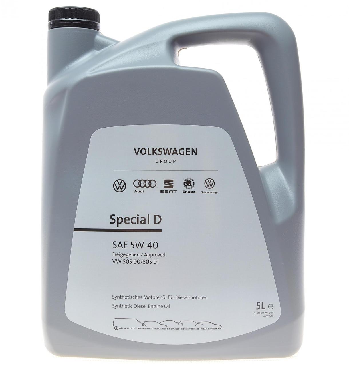 Моторна олива VAG 5w40 Special D 5л (505 00 / 505 01)