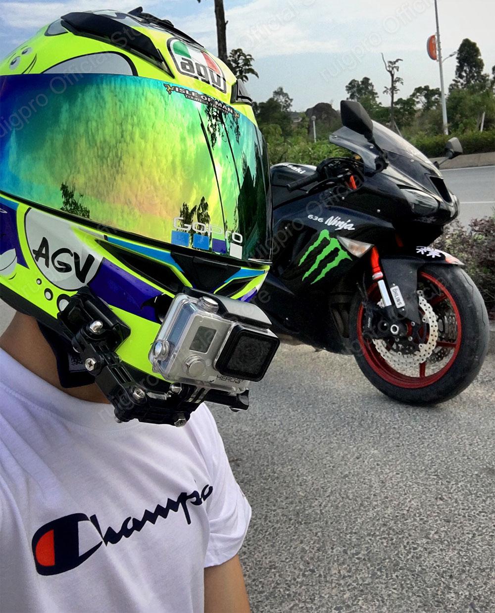 Крепление для GoPro на шлем для мотоцикла для экшн-камеры - фото 6 - id-p1598662304