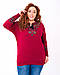 Жіночий джемпер вишиванка батал 2XL-4XL Бордо, фото 3