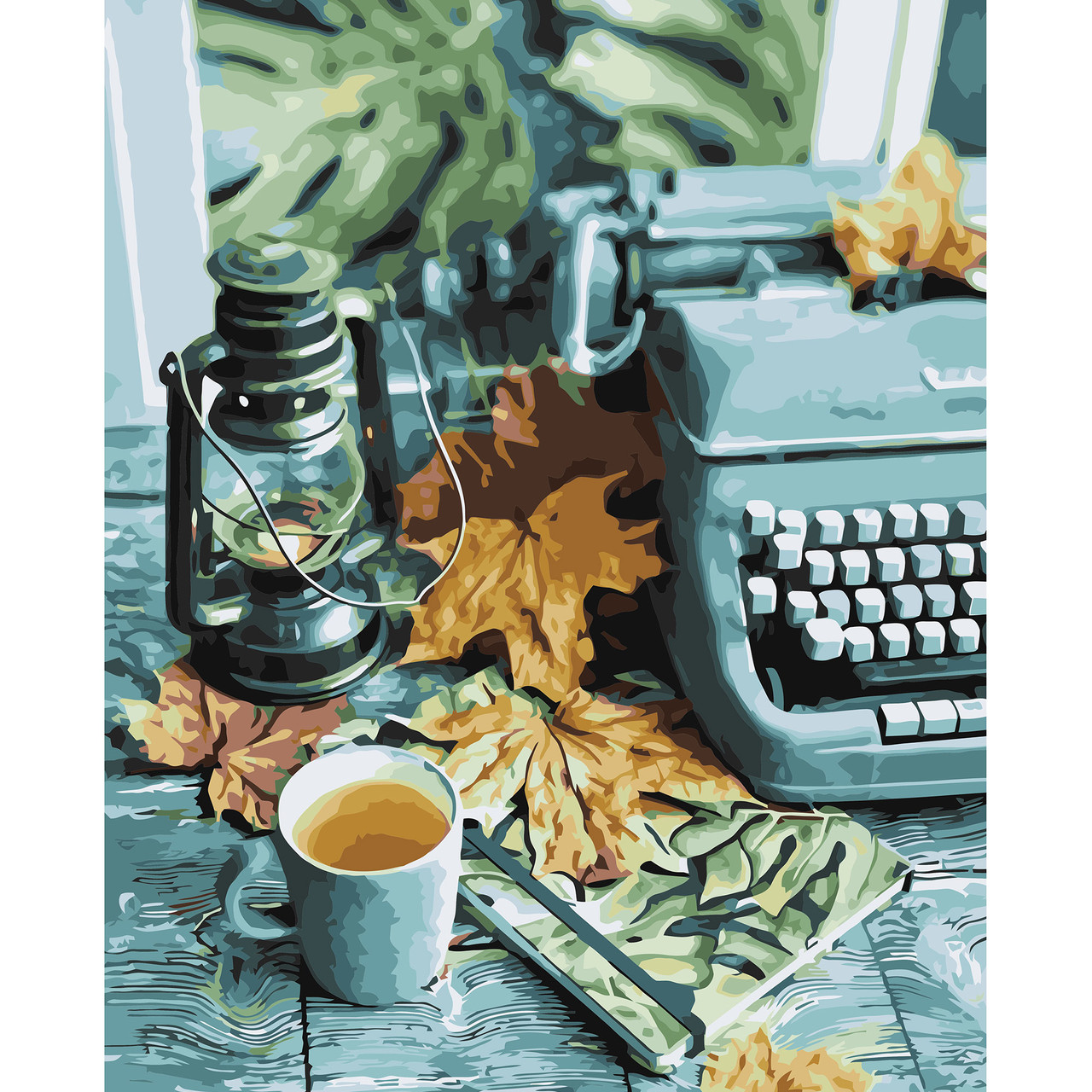 Картина за номерами «Лист і осінь», 40х50 см