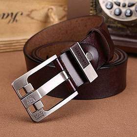 Стильний шкіряний ремінь Bolo Bekele (002) Коричневий, 110 см Коричневий, 125 см