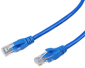 Патчкорд, звита пара для інтернету Qing Na LAN 5 метрів Blue (27111)