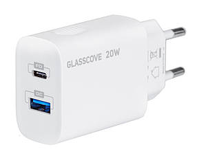 Зарядний пристрій Glasscove (USB, Type C) 3A 20W TC-012APQ20 (00554)