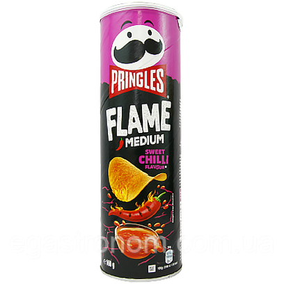 Чипси гострі солодке чілі Прінглс Pringles sweet chilli 160g 9шт/ящ (Код: 00-00011766), фото 1