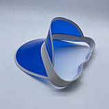 Жіночий пластиковий прозорий козирок лого брендований синій блакитний, фото 2