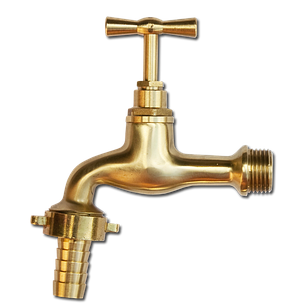 Кран вентильний РЗ 1/2", штуцер під шланг 
1/2", латунний, GKK011213