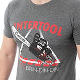 Футболка темно-сіра S 95% бавовна 5% спандекс INTERTOOL SP-2231, фото 6