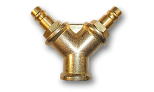 Двійник зі штуцерами "тато", РВ 3/8", латунь, 
SP028