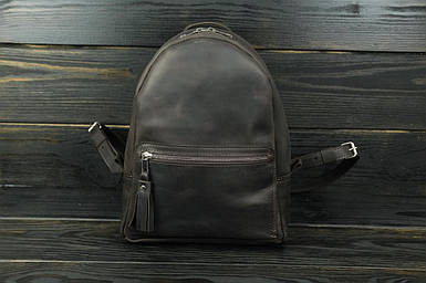 Жіночий рюкзак Лімбо з натуральної шкіри колір Шоколад, розмір середній