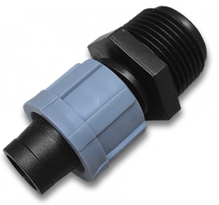 Адаптер для крапельної стрічки із зовнішньою 
різьбою 1/2", DSTA10-12L