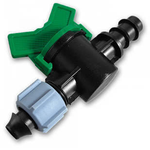 Старт-конектор з мінікраном, із затискною 
гайкою / штуцер для трубки 16мм, DSWZ14-16L