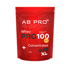 Протеин AB PRO PRO 100 Whey Concentrated 2000 г Арахис-карамель
