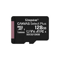 Карта памяти Kingston 128GB microSDXC Class 10 Canvas Select Plus 100R A1 (SDCS2/128GBSP)