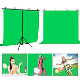 Фон із стійкою Puluz PU5205G Chroma key зелений (200x200см), фото 5