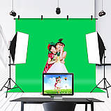Фон із стійкою Puluz PU5205G Chroma key зелений (200x200см), фото 8