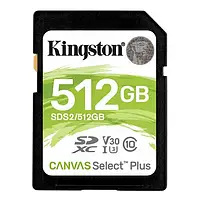 Карта памяти Kingston Canvas Select Plus SDS2/512GB Black 512GB SDXC Class 10 UHS-I U3