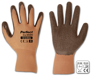 Рукавички захисні PERFECT GRIP BROWN латекс, розмір 8, RWPGBR8