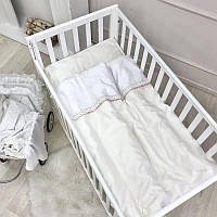 Сменное детское постельное белье Маленькая Соня для мальчика или девочки в кроватку СКПБ Зайчики молочный