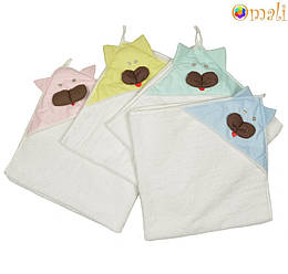 Дитячий рушник із капюшоном «Котик»