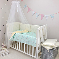 Балдахин Маленькая Соня на детскую кроватку для новорожденного Универсальный со звездочками белый 4м
